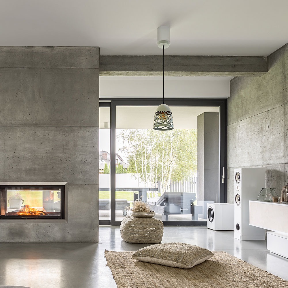 Lampadario con Portalampada Matt Grey img 1