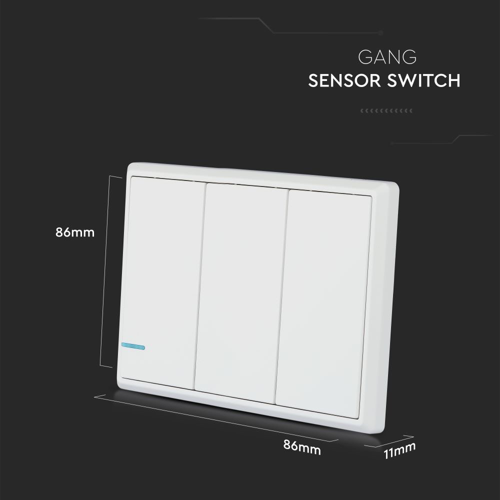 Wireless Switch 3 Gang IP54