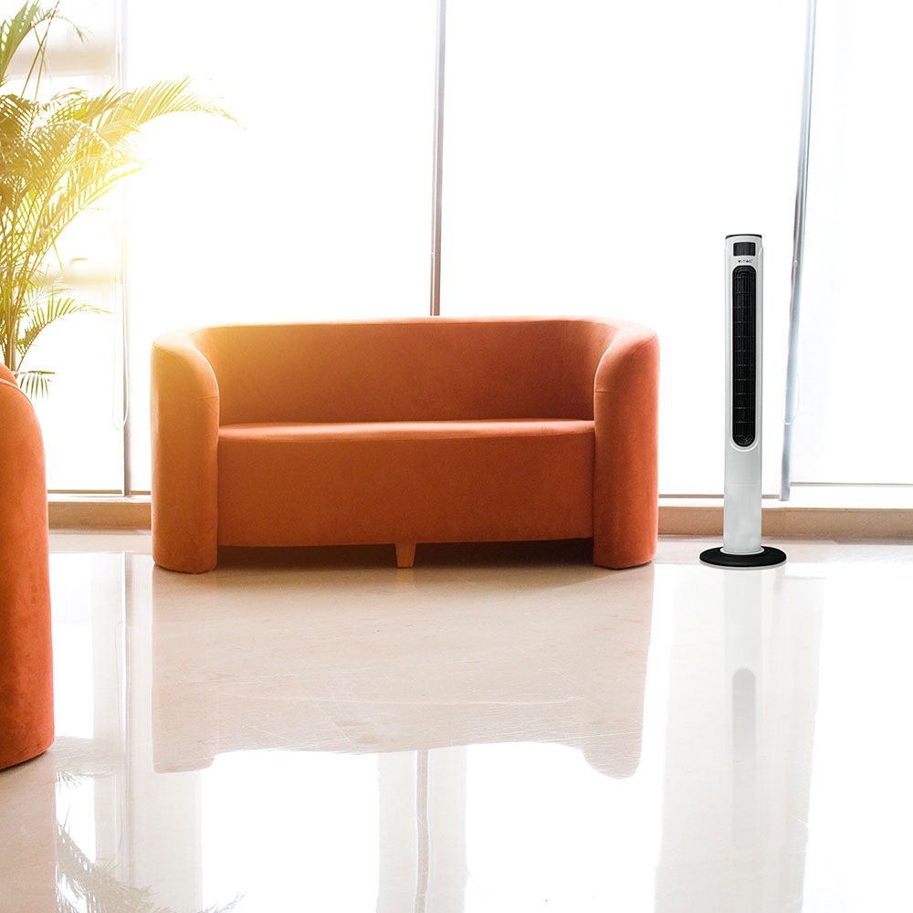 55W LED Ventilatore a torretta 46 Inch Bianco & Nero