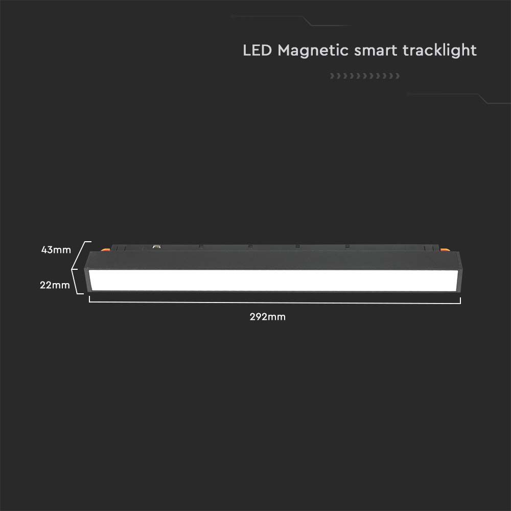 12W LED Magnetic SMART Tracklight Black 3in1