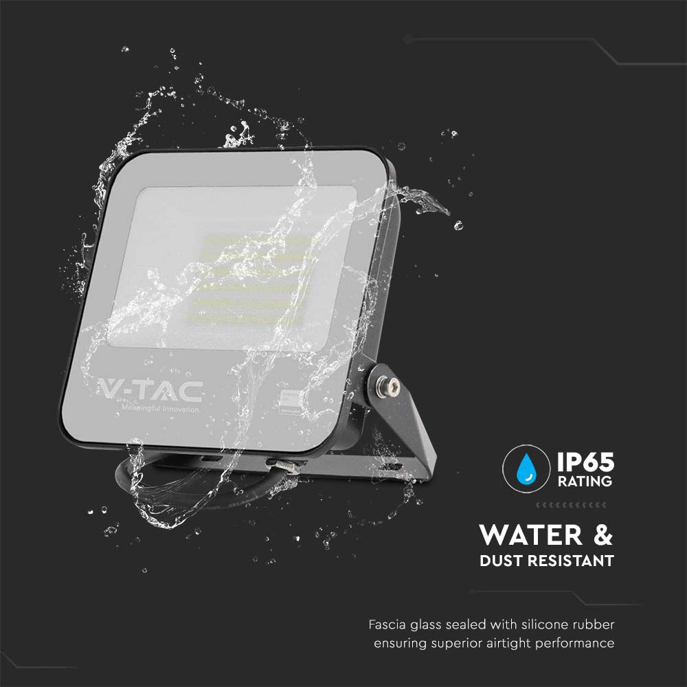 Faro LED SMD Chip Samsung 50W 135LM/W Colore Nero 6500K IP65 img 3