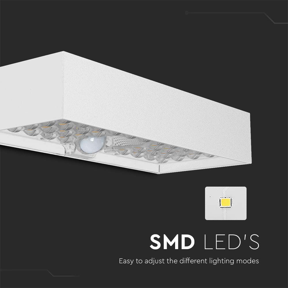 Lampada LED da Muro 6W Con Pannello Solare e Sensore PIR Colore Bianco 4000K