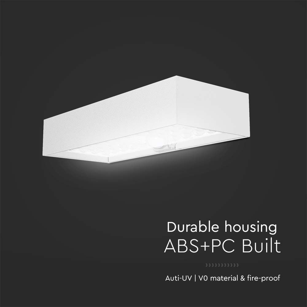 Lampada LED da Muro 6W Con Pannello Solare e Sensore PIR Colore Bianco 4000K img 3