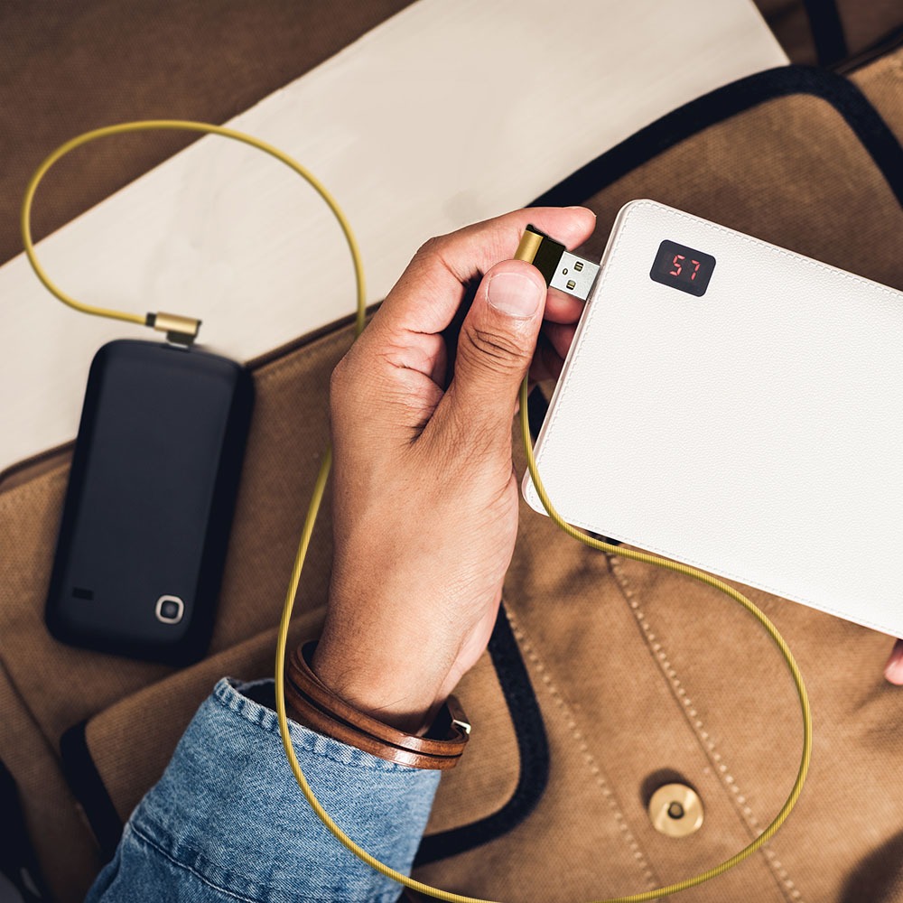 1m. Micro USB Cavo colore oro Diamond Series