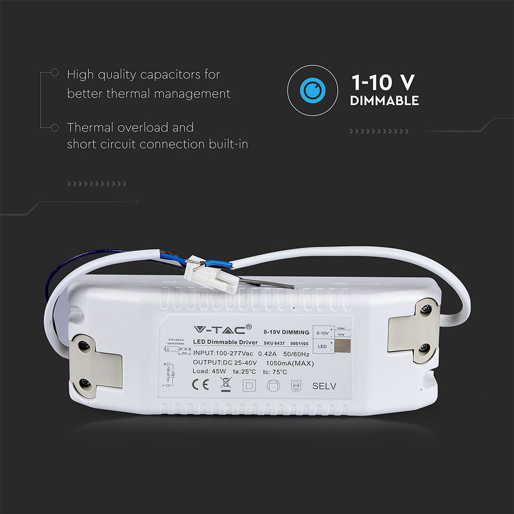 45W Dimmable Driver For Panel
