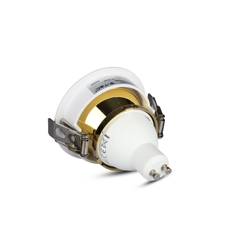 GU10 Fitting Bianco, Gold Rotonda img 3