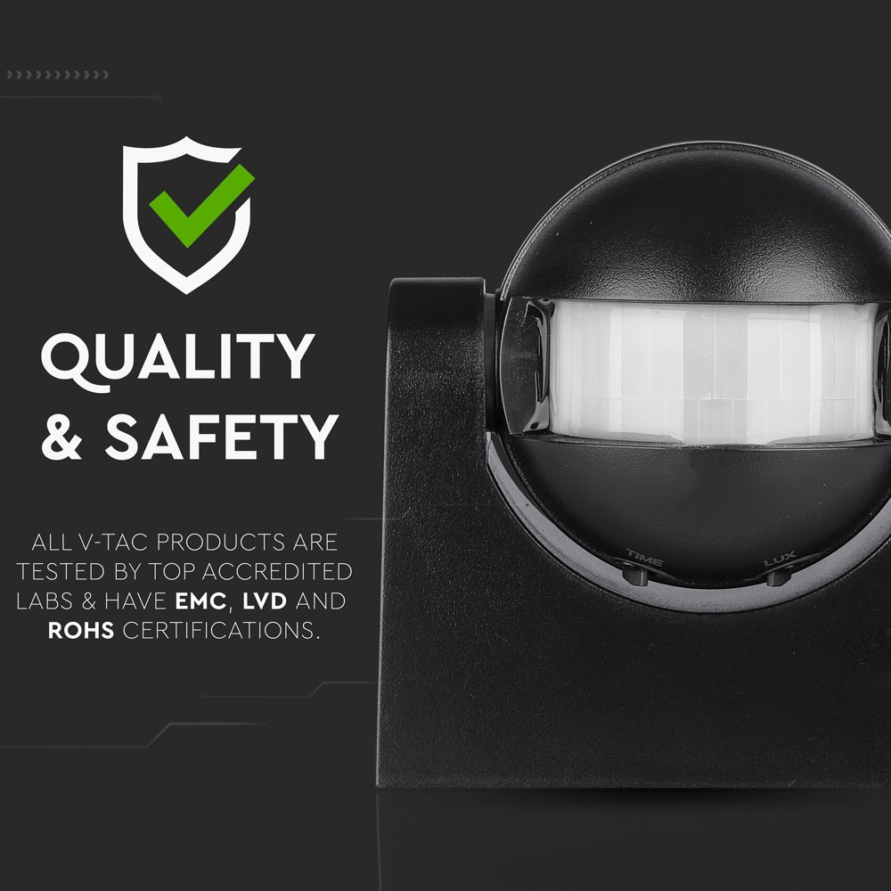 Infrarosso Sensore di movimento Corpo Nero