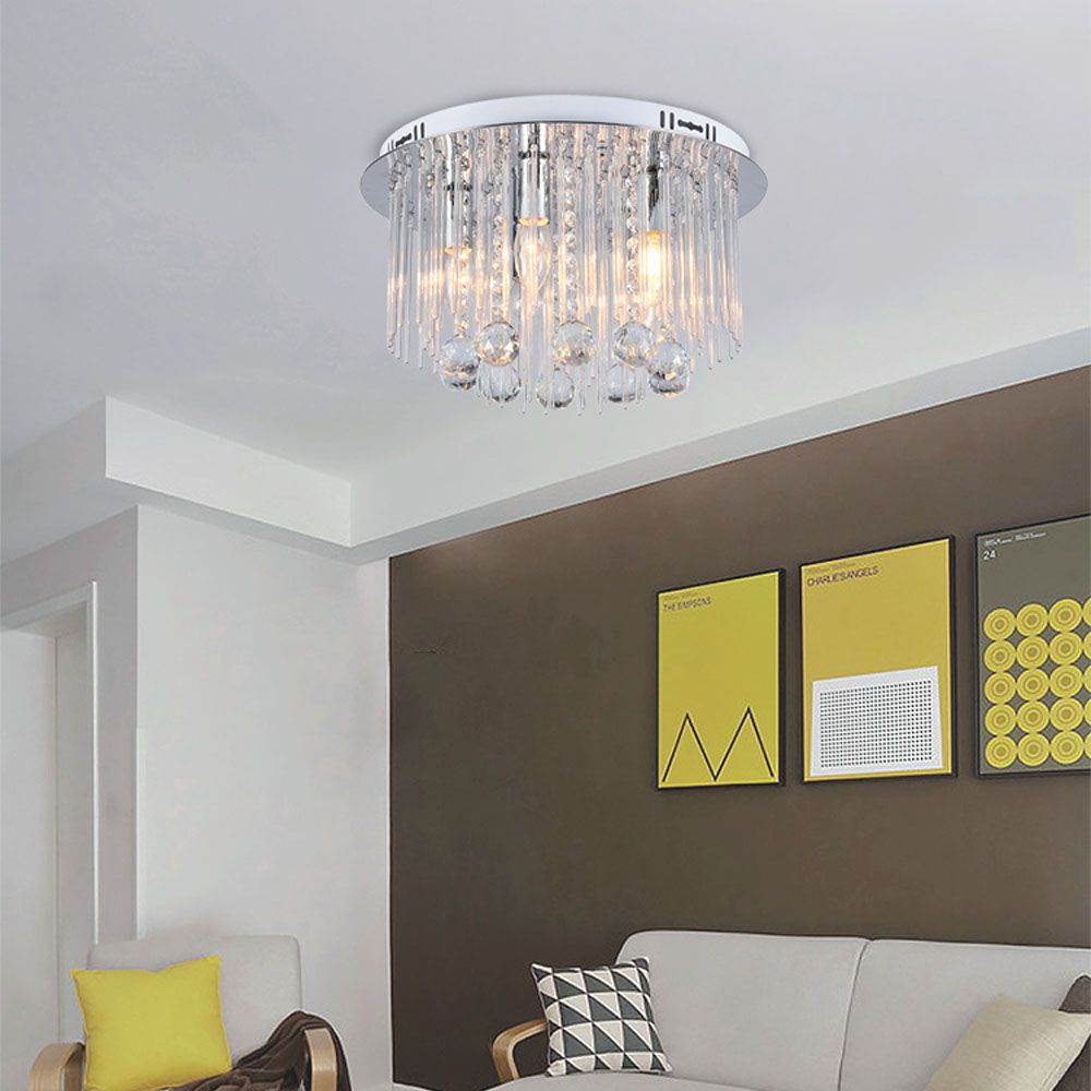 LED Designer Ceilign Crystal Light Clear Body D400 E14