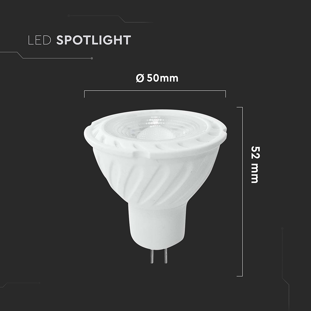 Faretti - GU5.3 6W MR16 Riple Plastic 38° 3000K