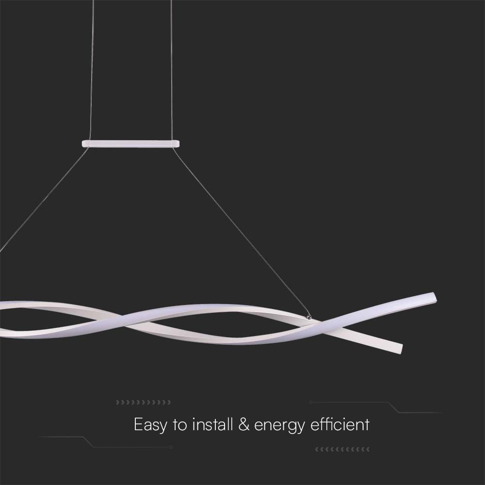 30W LED Designer Hanging Lamp (120*100CM) 3000K White Body