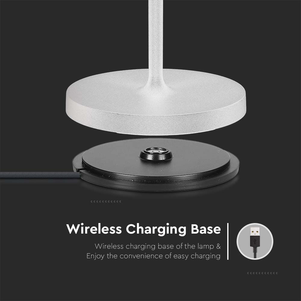 2W  Table Lamp (4400mA Battery) IP54 White Body 3000K img 3