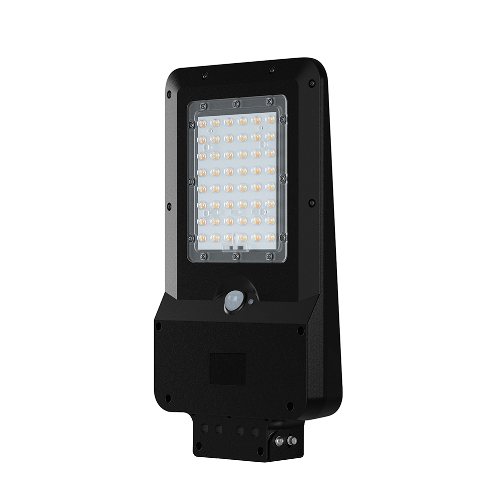20W LED Solar Street Light 5400mAh CCT3IN1 Black Body
