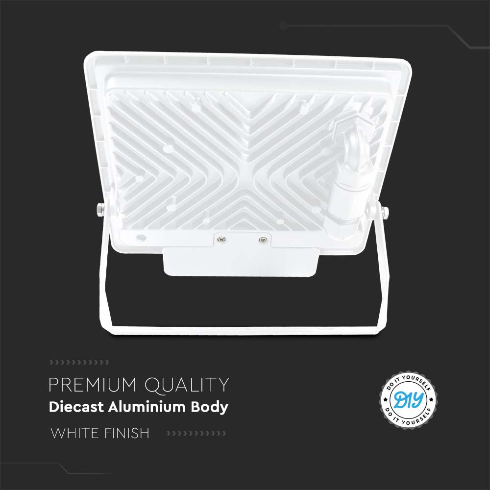 50W LED PIR Sensor Floodlight SAMSUNG CHIP White Body 4000K img 5