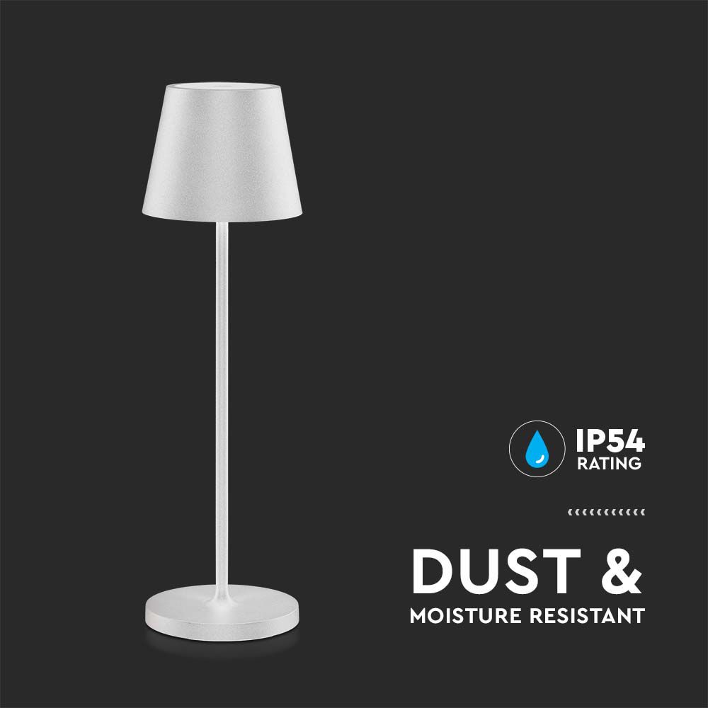 2W  Table Lamp (4400mA Battery) IP54 White Body 3000K img 5