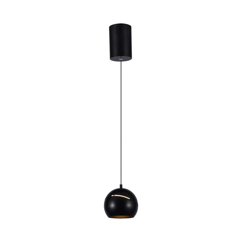  Lampadario LED a Sospensione 8.5W a Forma di Campana Colore Nero d: 18cm