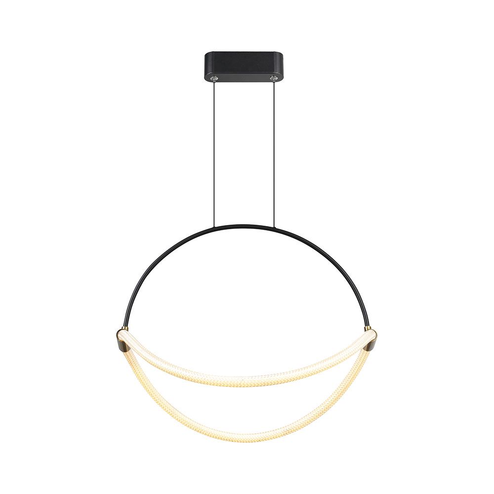 16W LED Handing Pendant Light WIth 1.5m Wire 600mm 3000K Black Body