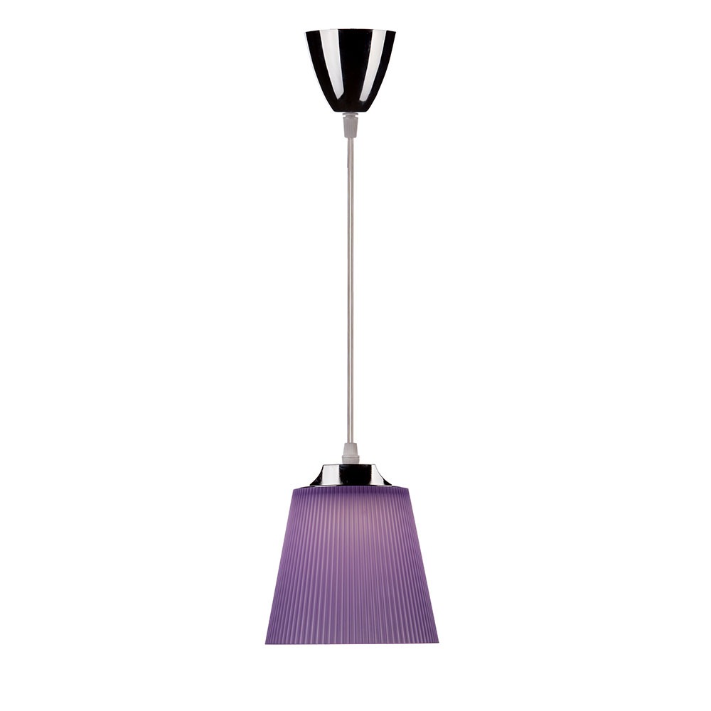 7W LED Lampadario con Portalampada Bianco naturale Corpo Cromo, Viola