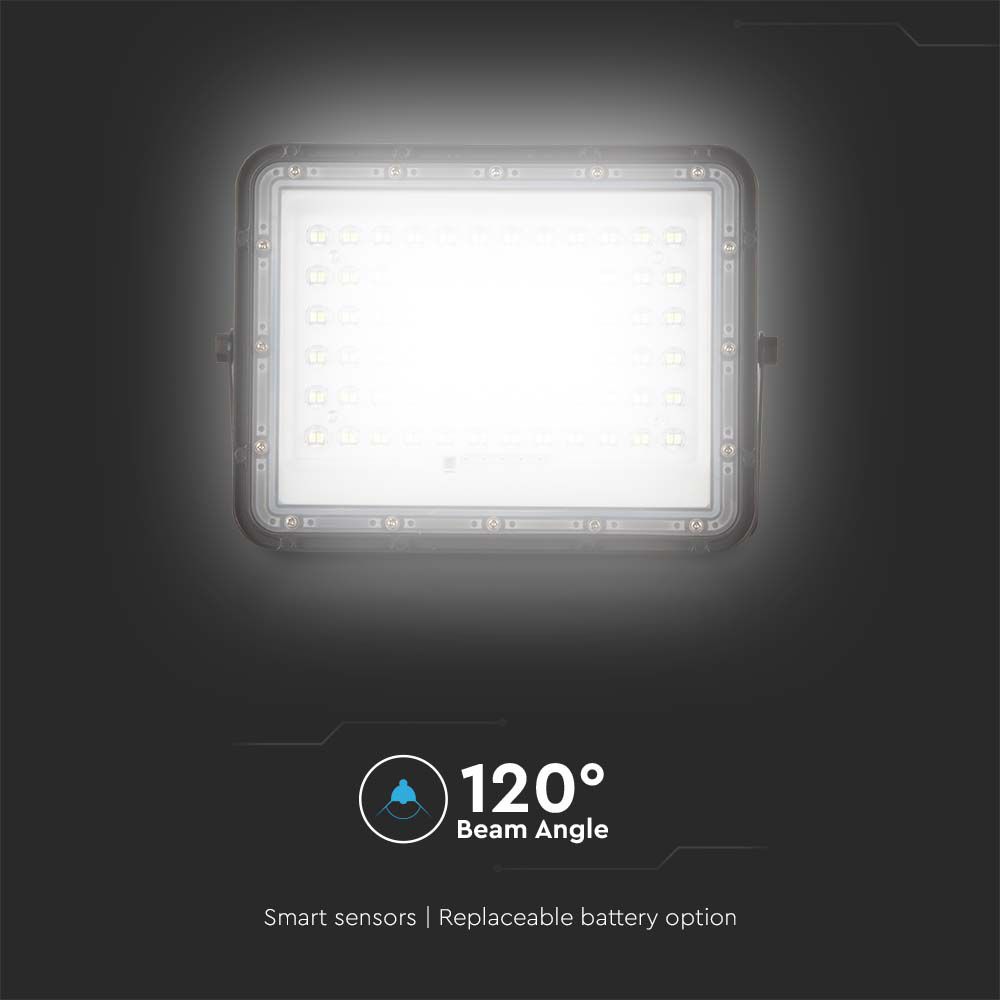 Faro LED con Telecomando e Pannello Solare Batteria sostituibile Cavo da 3m Colore Nero img 6