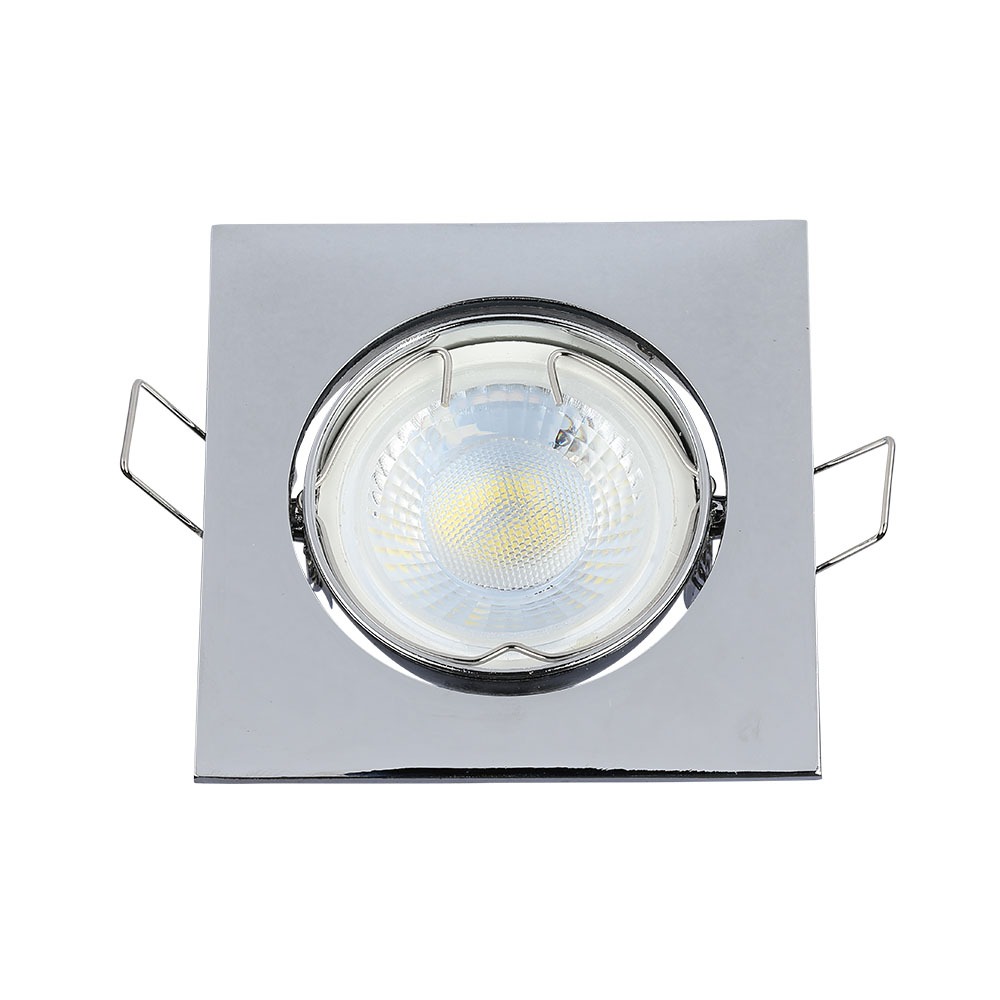 GU10 Corpo Quadrato Regolabile Chrome img 1