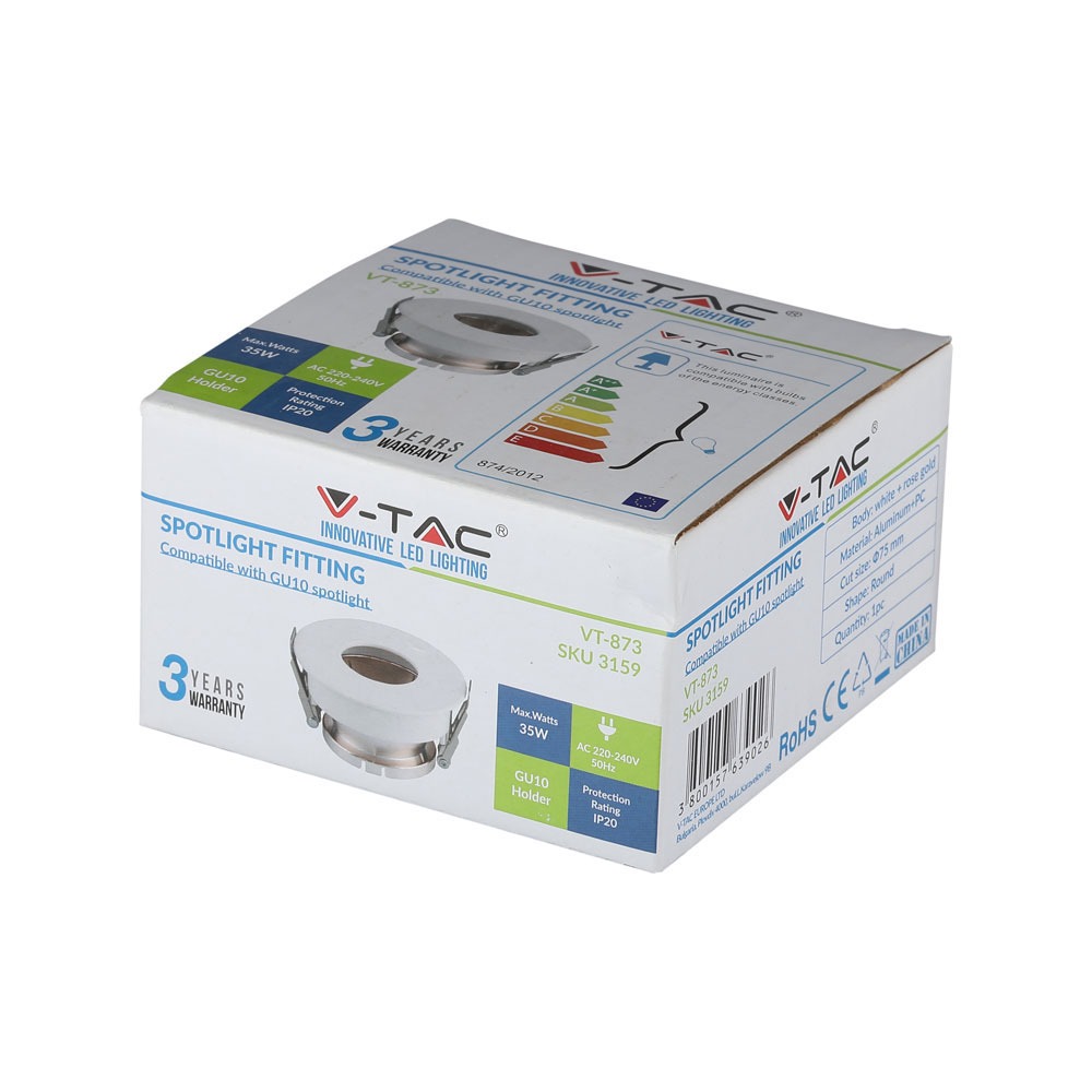 Fitting White+Rose Gold Round