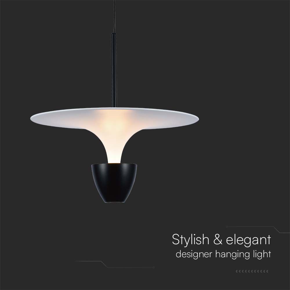9W LED Designer Hanging Lamp (30*300*1370MM) WhiteBlack Body 3000K Adjustable Height img 1