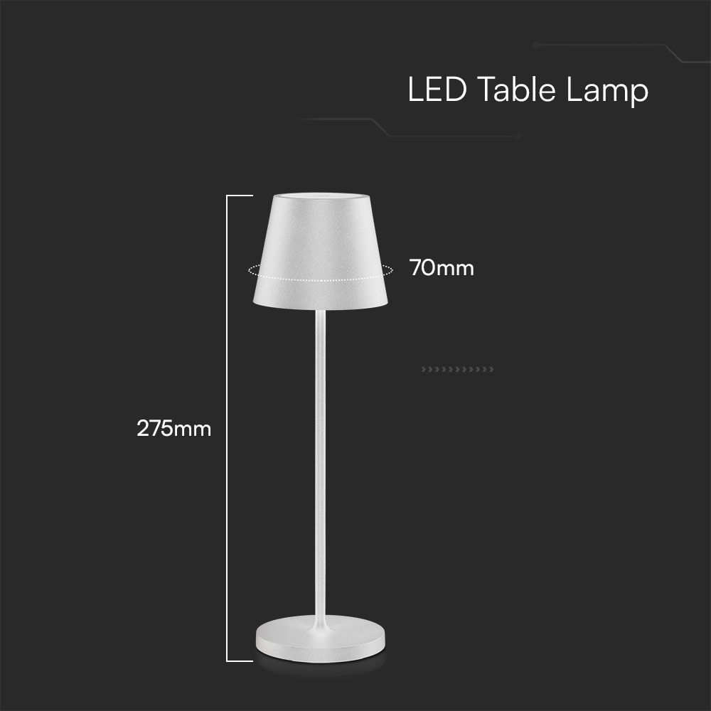 1.5W LED Table Lamp 3000K IP54 Sand White Body