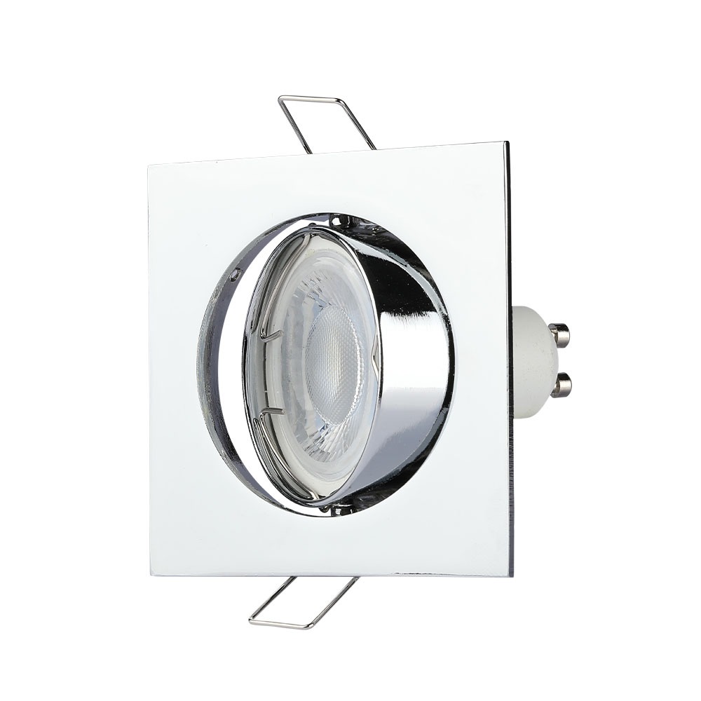 GU10 Corpo Quadrato Regolabile Chrome img 3