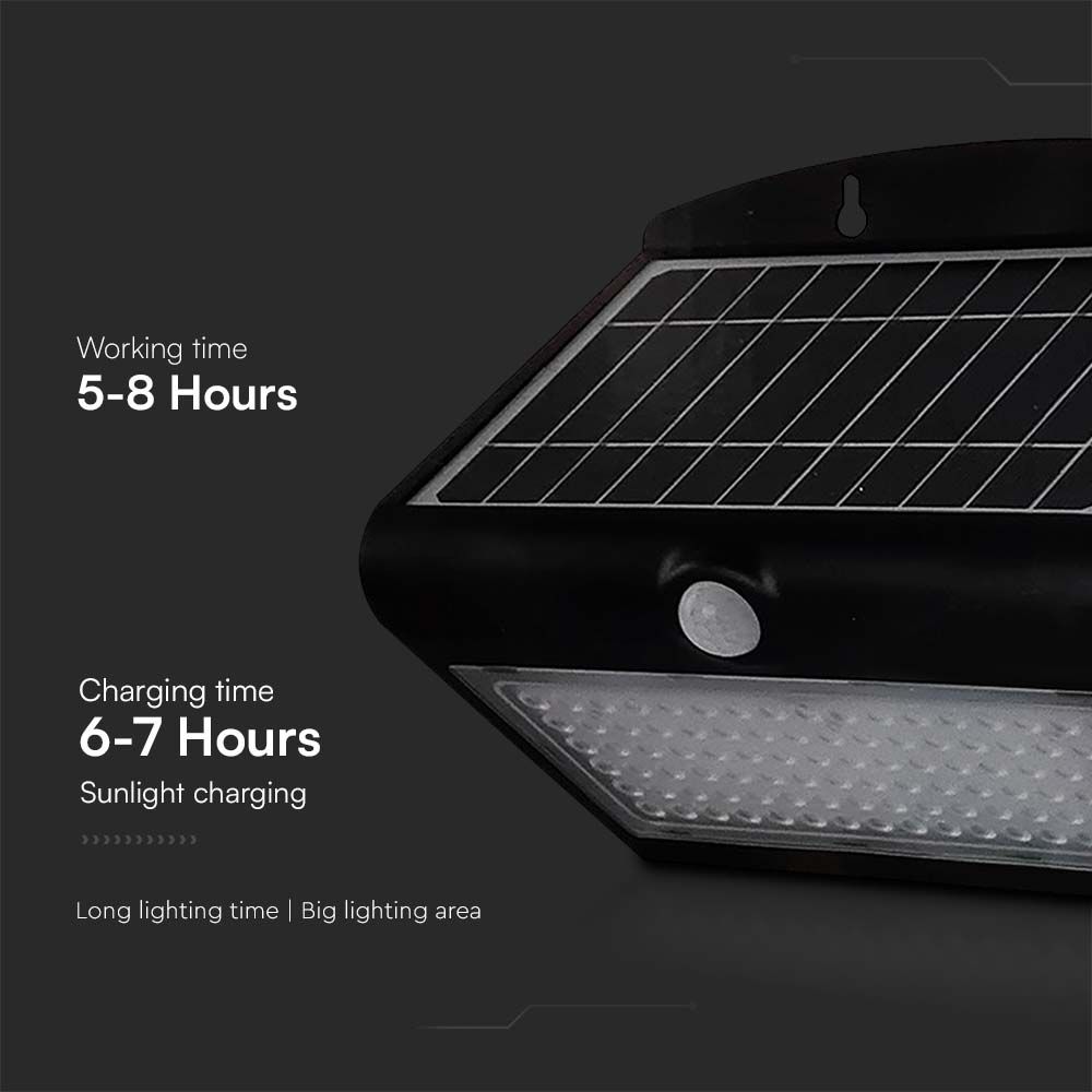 6.8W LED Lampada Solare Luce Bianco Naturale Corpo Nero img 1