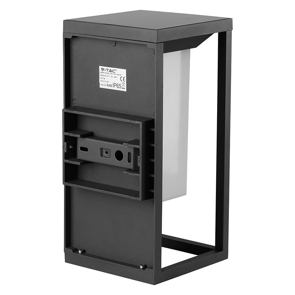 2W LED Solar Wall Light SAMSUNG Chip Grey Body 3000K img 2