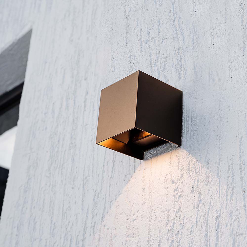 9W COB LED Solar Wall Light Battery 1x2600mAh 16HRS 3000K Corten Body IP65 img 1