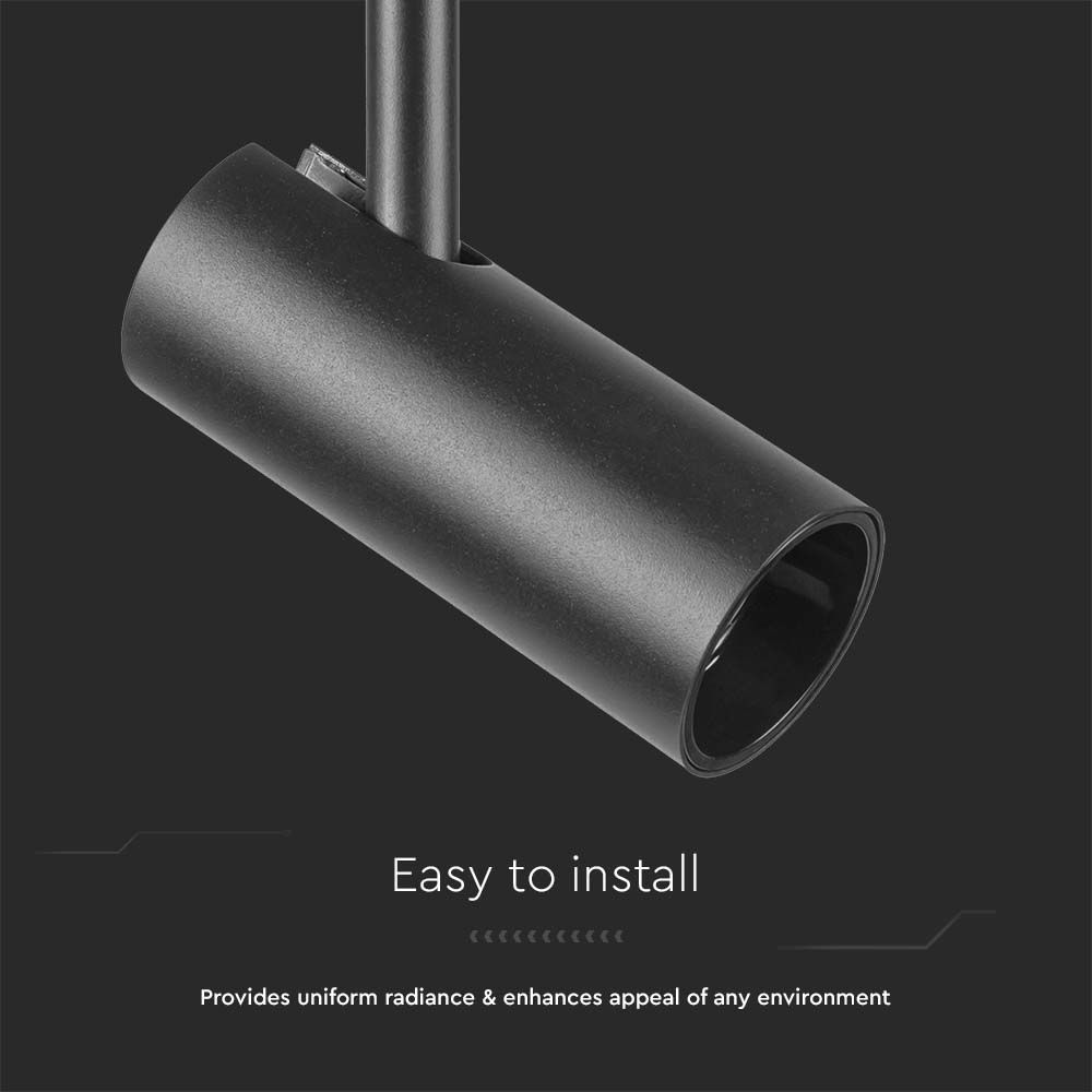 10W LED Slim Magnetic Track Light 3000K Black Body img 1