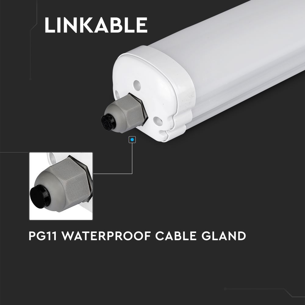 LED Waterproof Fitting X-SERIES 1500mm 32W 4000K 160LM/W img 1