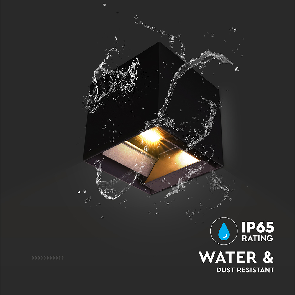 9W LED Solar Wall Light 3in1 Black Body IP65 img 3