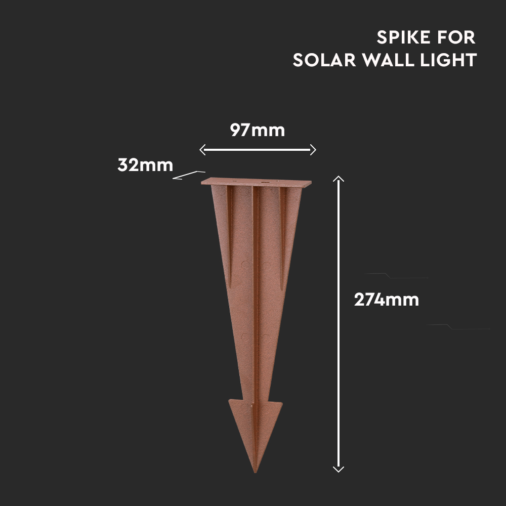 Spike For Solar Wall Light 100*35*274MM Corten Body