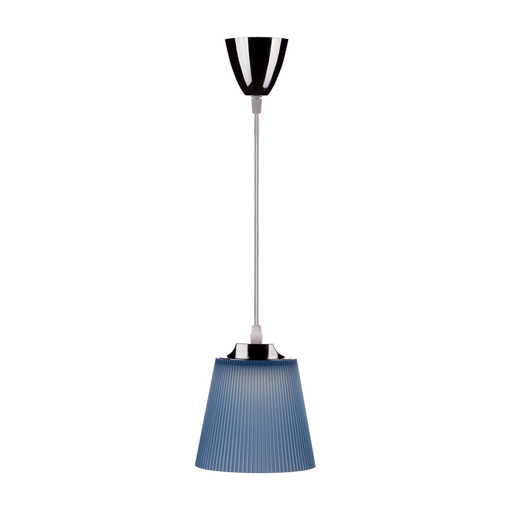 7W LED Lampadario con Portalampada Bianco naturale Corpo Cromo, Blu