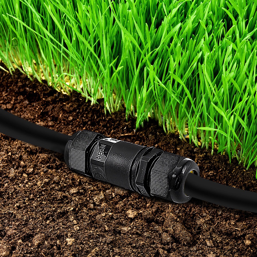 Impermeabile Nera Scatola di Derivazione con Terminali 5-9mm IP68