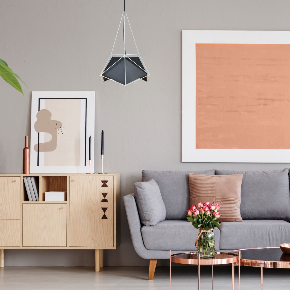 Pendente Light Basics Net Prism Nero Lampshade img 1