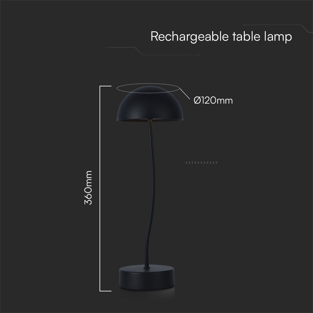 3W LED Table Lamp 3000K Black Body
