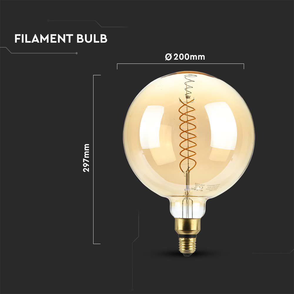 LED - 8W Filament G200 Dimmable 1800K