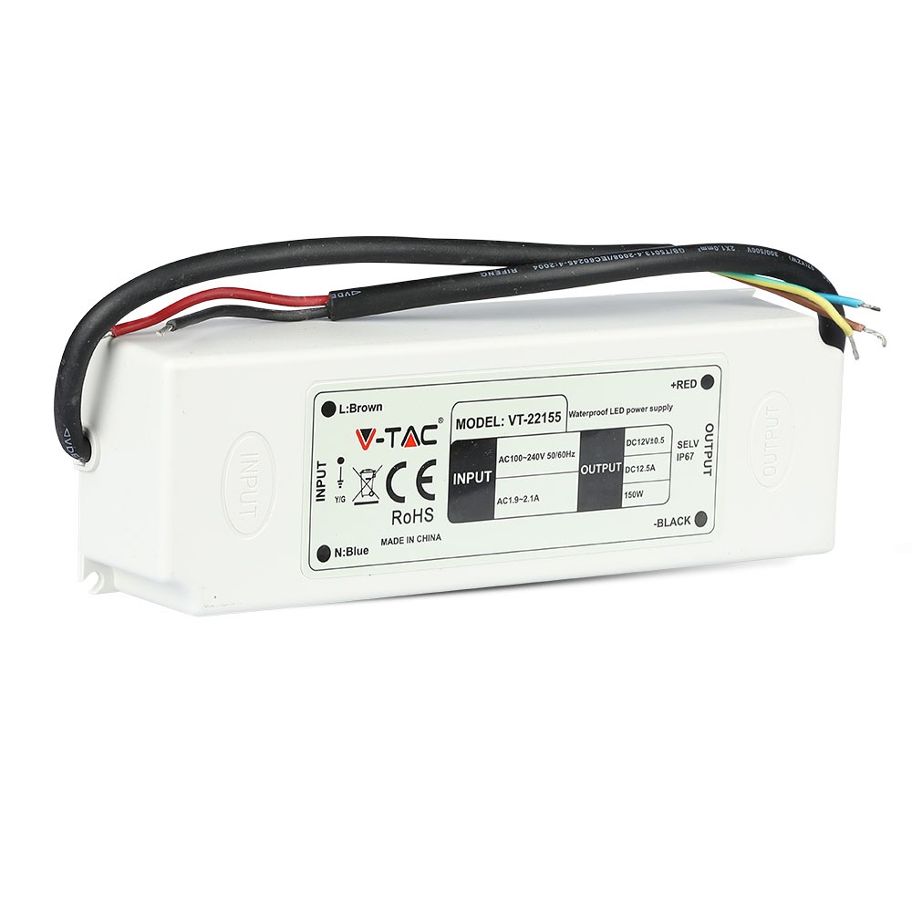 LED Plastica SLIM Power Supply 150W IP67 12V img 2