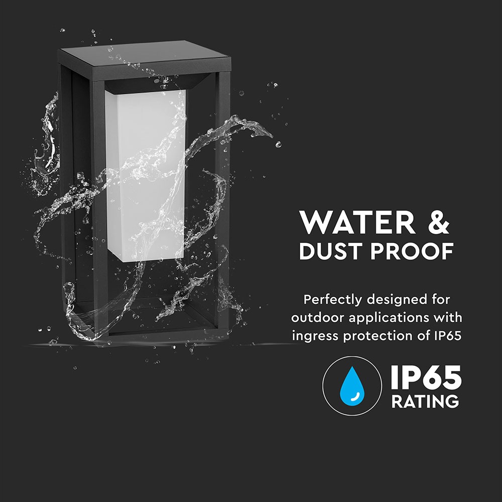 2W LED Solar Wall Light SAMSUNG Chip Grey Body 3000K img 3