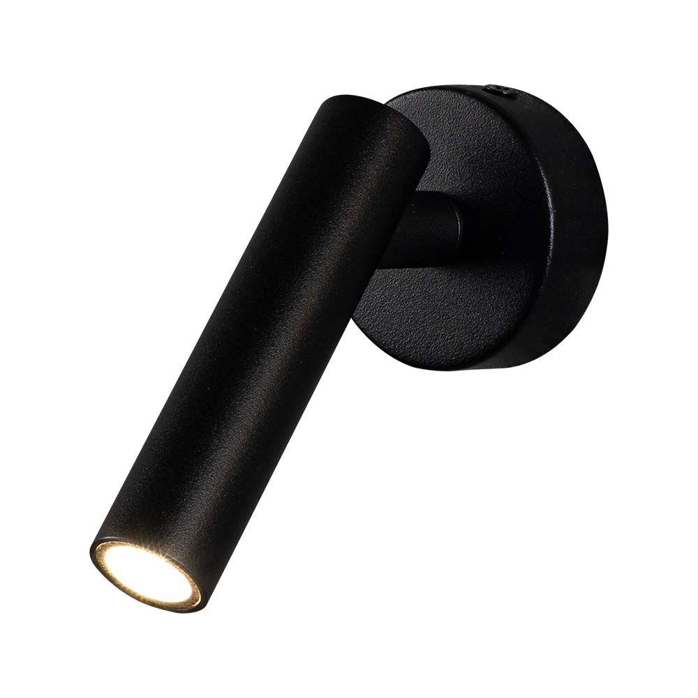 FARETTO LED DA PARETE 2W 3000K CORPO NERO