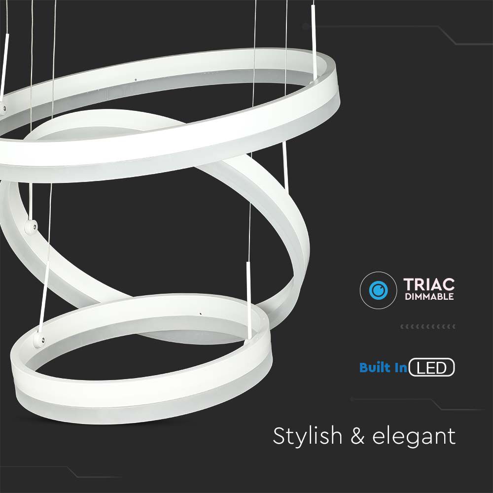 92W Soft Light Chandelier Dimmable White 3000K img 1