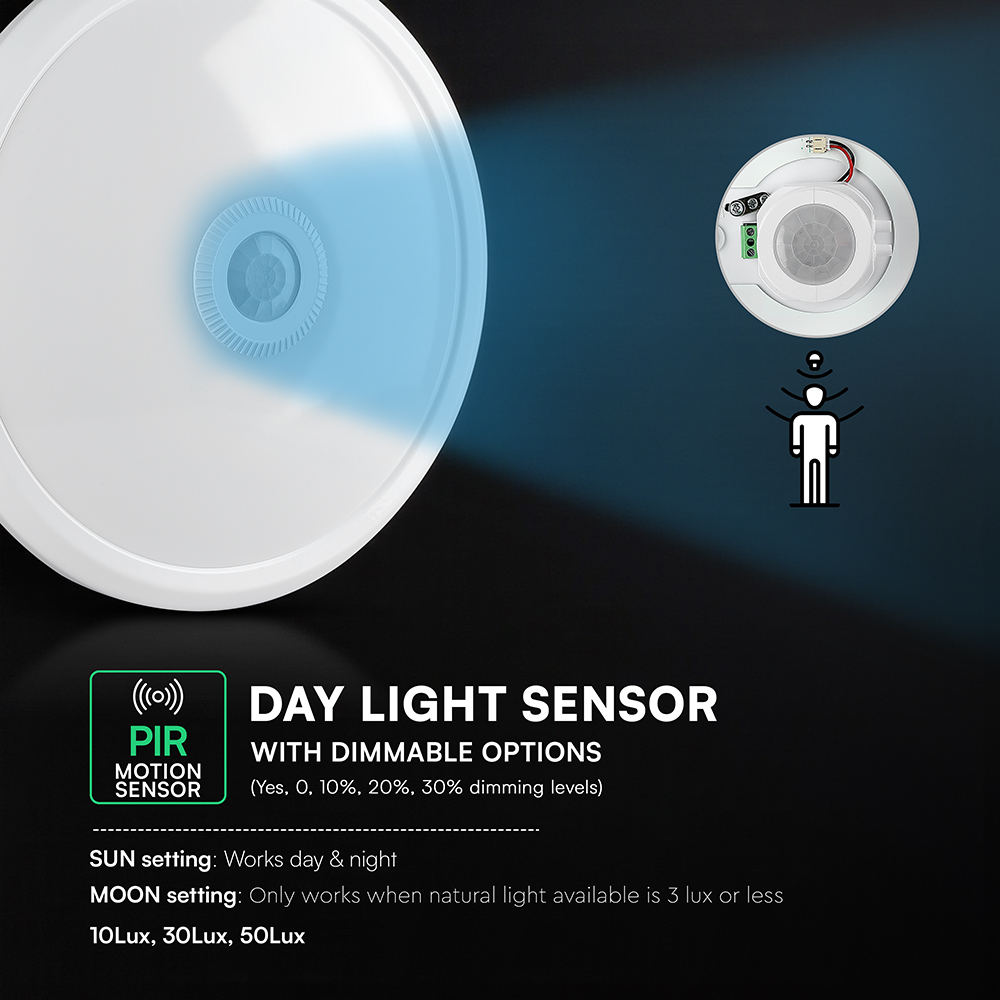LED Dome Light - CREE CHIP 12W Sensor 4000K img 2