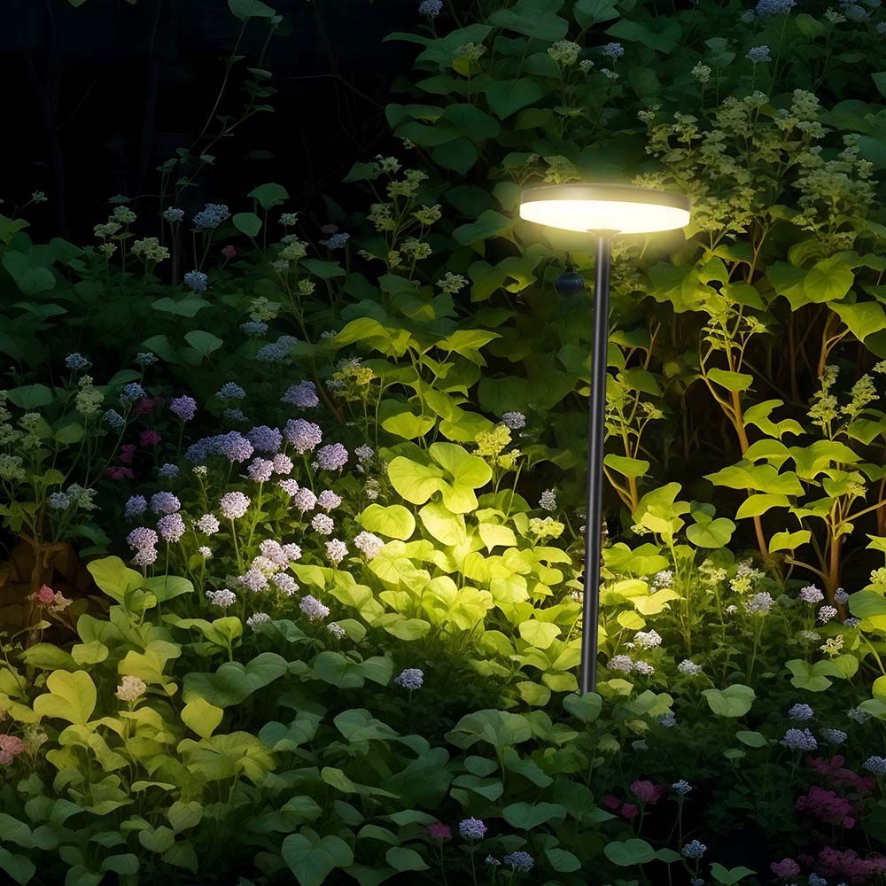 Lampada LED da Giardino 12W con Picchetto a con Doppio Fissaggio a Terra Colore Antracite d:15*h:80cm 3000K IP65