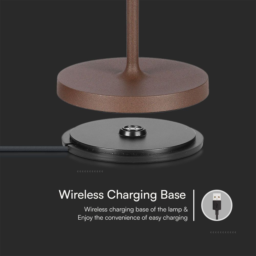 1.5W LED Table Lamp 3000K IP54 Sand Corten Body img 3