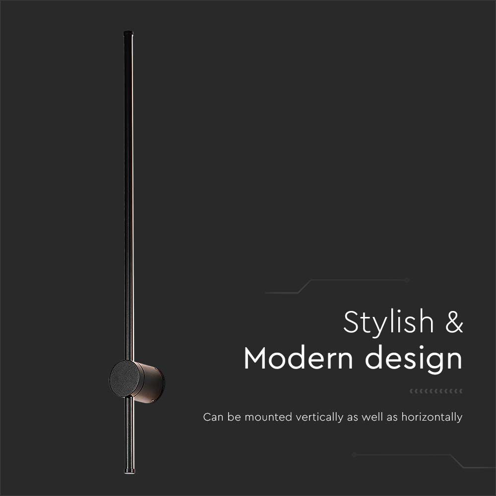 Lampada LED da Muro 12W Colore Nero 3000K IP65