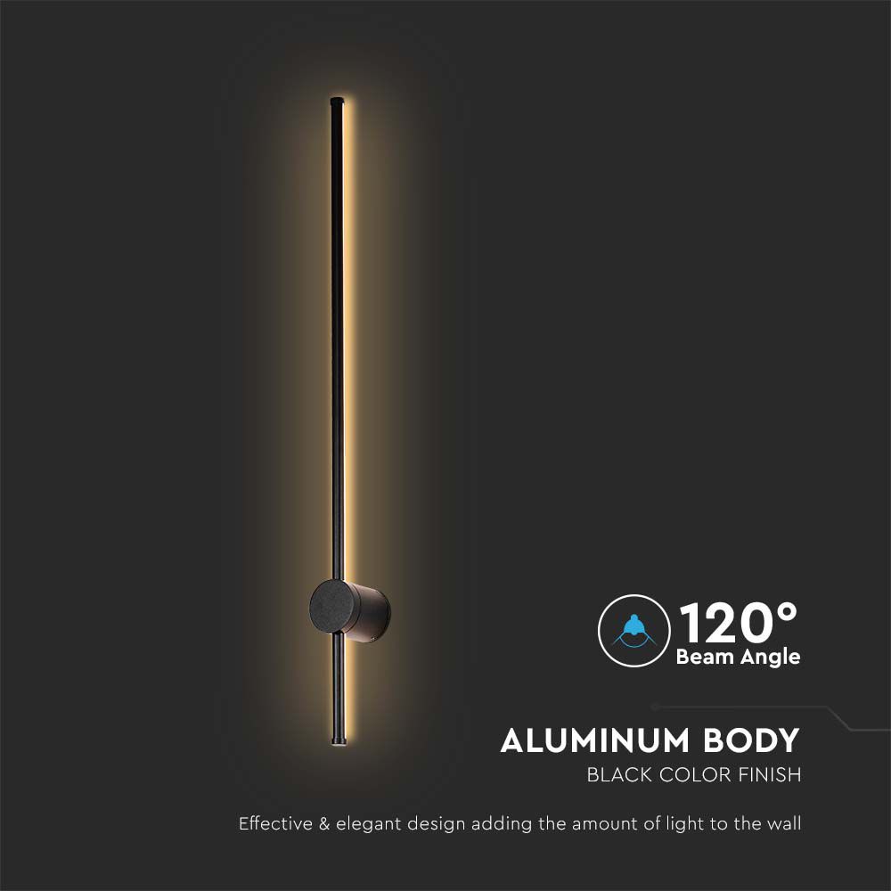 Lampada LED da Muro 12W Colore Nero 3000K IP65 img 1