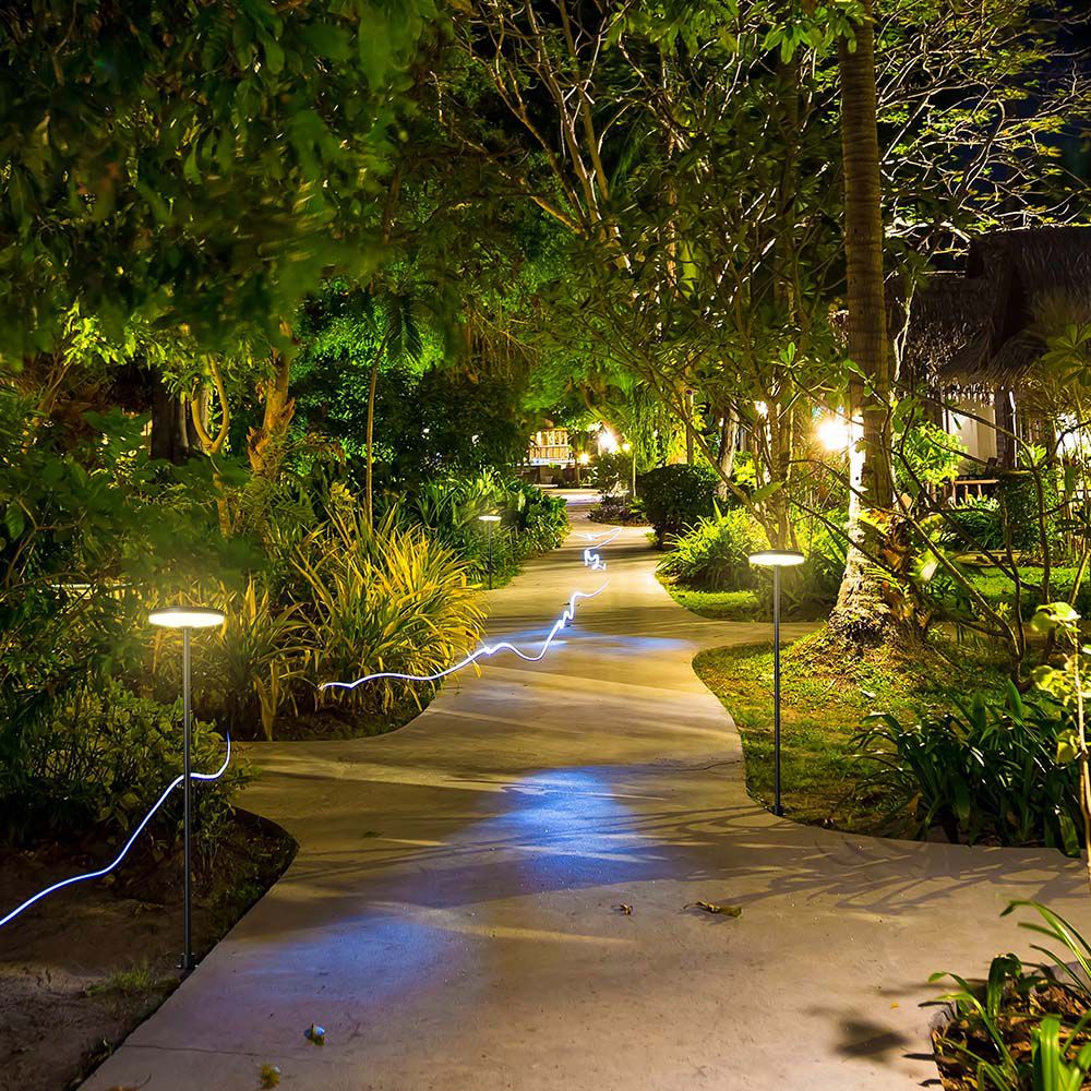 Lampada LED da Giardino 12W con Picchetto a con Doppio Fissaggio a Terra Colore Antracite d:15*h:80cm 3000K IP65 img 1