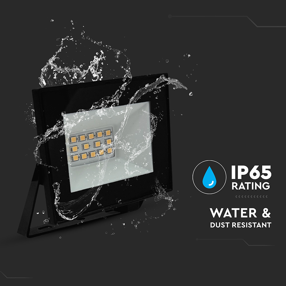 10W LED Floodlight 4000K Black Body img 1